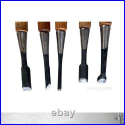 Kanetomo Japanese Chisel Set 5pcs Oire Nomi Woodworking Tools Made in Japan Kanetomo Japanese Chisel Set 5pcs Oire Nomi Woodworking Tools Made in Japan