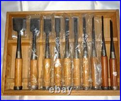 Kazuhiro Oire Nomi Japanese Bench Chisels Professional Set of 10 With Box