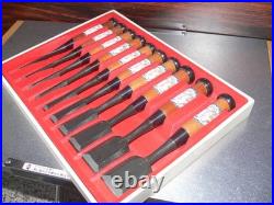 Keiju Japanese Bench Chisels Oire Nomi Set of 10 White Steel #1 Nagaoke