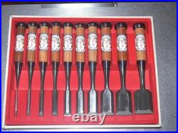 Keiju Japanese Bench Chisels Oire Nomi Set of 10 White Steel #1 Nagaoke