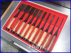 Keiju Japanese Bench Chisels Oire Nomi Set of 10 White Steel #1 Nagaoke