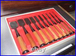 Keiju Japanese Bench Chisels Oire Nomi Set of 10 White Steel #1 Nagaoke