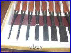 Keiju Nagaoke Keizaburo Oire Nomi Japanese Bench Chisels Set of 10 With Box Unused