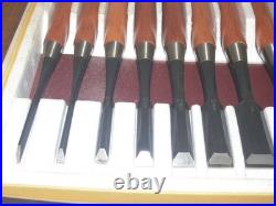 Keiju Nagaoke Keizaburo Oire Nomi Japanese Bench Chisels Set of 10 With Box Unused