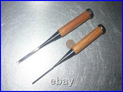 Keiju Oire Nomi Japanese Bench Chisels 3mm, 6mm Set of 2 White Steel #1 Unused