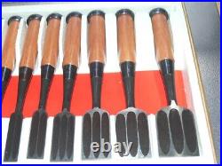 Keiju Oire Nomi Japanese Bench Chisels Set of 10 Multi Hollows Ura Black Finish