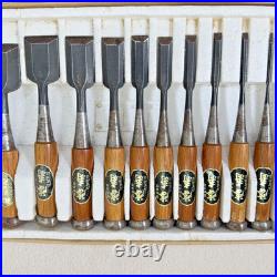Keiju Oire Nomi Japanese Bench Chisels Set of 10 WithBox Used