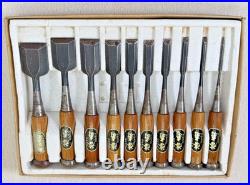 Keiju Oire Nomi Japanese Bench Chisels Set of 10 WithBox Used