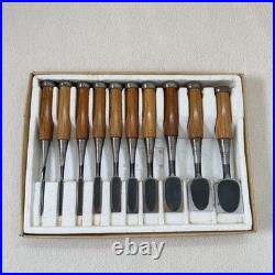 Keiju Oire Nomi Japanese Bench Chisels Set of 10 WithBox Used
