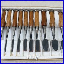 Keiju Oire Nomi Japanese Bench Chisels Set of 10 WithBox Used