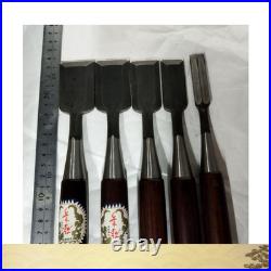 Keiju Toku-Jo Mitsu-Ura Oire Nomi Set 12-24-30-36-36 mm Japanese Chisel Boxed