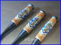 Kikuhiromaru Japanese Bench Chisels Oire Nomi Kadouchi Set of 3 Unused