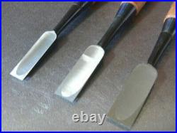 Kikuhiromaru Japanese Bench Chisels Oire Nomi Kadouchi Set of 3 Unused