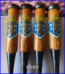 Kikuhiromaru Japanese Bench Chisels Oire Nomi Set of 4 Unused