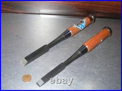 Kikuhiromaru Japanese Timber Chisels Tataki Nomi Mentori 15mm, 18mm Unused Kikuhiromaru Japanese Timber Chisels Tataki Nomi Mentori 15mm, 18mm Unused