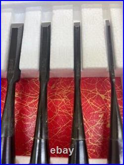 Kikuhiromaru Nagaoke Oire Nomi Set of 10 Japanese Bench Chisel With Box Unused