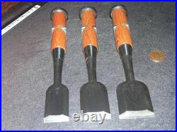 Kikuhiromaru Oire Nomi Japanese Bench Chisel 30mm, 36mm, 42mm Set of 3 Unused