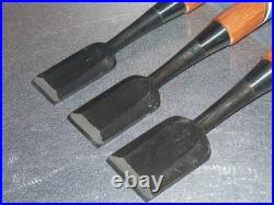 Kikuhiromaru Oire Nomi Japanese Bench Chisel 30mm, 36mm, 42mm Set of 3 Unused