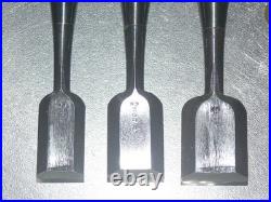 Kikuhiromaru Oire Nomi Japanese Bench Chisel 30mm, 36mm, 42mm Set of 3 Unused