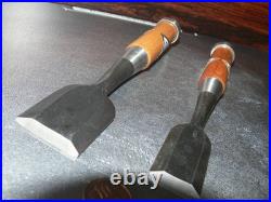 Kikuhiromaru Oire Nomi Japanese Bench Chisel Mentori 30mm, 42mm Set of 2 Unused