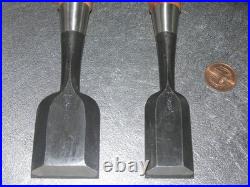 Kikuhiromaru Oire Nomi Japanese Bench Chisel Mentori 30mm, 42mm Set of 2 Unused