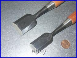 Kikuhiromaru Oire Nomi Japanese Bench Chisel Mentori 30mm, 42mm Set of 2 Unused