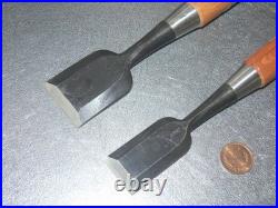 Kikuhiromaru Oire Nomi Japanese Bench Chisel Mentori 30mm, 42mm Set of 2 Unused
