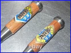 Kikuhiromaru Oire Nomi Japanese Bench Chisel Mentori 30mm, 42mm Set of 2 Unused