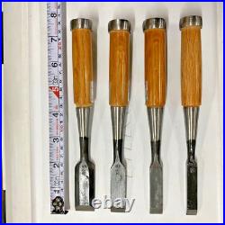 Kitsune Oire Nomi Japanese Bench Chisels Red oak Set of 4 Used