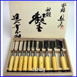 Kitsune Oire Nomi Japanese Bench Chisels Swedish Steel Set of 10 New