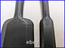 Kiyohisa Japanese Bench Chisel Oire Nomi 18mm 42mm Set of 2 Used Kiyohisa Japanese Bench Chisel Oire Nomi 18mm 42mm Set of 2 Used