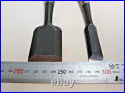 Kiyohisa Japanese Bench Chisel Oire Nomi 18mm 42mm Set of 2 Used Kiyohisa Japanese Bench Chisel Oire Nomi 18mm 42mm Set of 2 Used