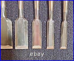 Kiyohisa Japanese Bench Chisel Oire Nomi White Steel #2 Set of 10 Used