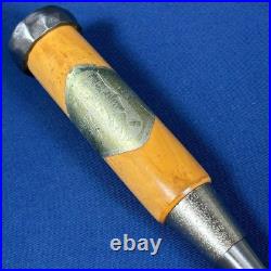 Kiyohisa Japanese Chisel Oire Nomi 30mm Tsuge Handle Vintage Hand-Forged Used