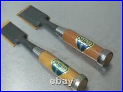 Kiyohisa Japanese Timber Chisel Chu Tataki Nomi 36mm 42mm Set of 2 Echigo Sanjo