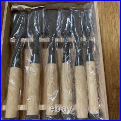 Kiyohisa Japanese Timber Chisel Tataki Nomi Used Set of 6 Unused