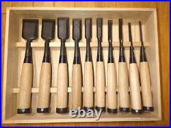 Kiyohisa Oire Nomi Japanese Bench Chisel Set of 10 White Steel#1 Watanabe Kiyoei