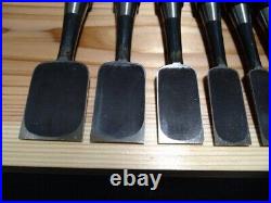 Kiyohisa Oire Nomi Japanese Bench Chisels Set of 10 White Steel 1