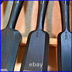 Kiyohisa Watanabe Kiyoe Set of 10 Oire Nomi Japanese Bench Chisel With Box Used