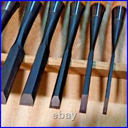 Kiyohisa Watanabe Kiyoe Set of 10 Oire Nomi Japanese Bench Chisel With Box Used