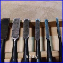 Kiyohisa Watanabe Kiyoe Set of 10 Oire Nomi Japanese Bench Chisel With Box Used