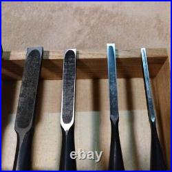 Kiyohisa Watanabe Kiyoe Set of 10 Oire Nomi Japanese Bench Chisel With Box Used