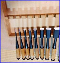 Kiyohisa Watanabe Kiyoe Set of 10 Oire Nomi Japanese Bench Chisel With Box Used