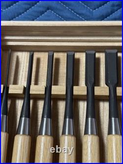 Kiyohisa Watanabe kiyoe Japanese Bench Chisels Oire Nomi Set of 10 Unused