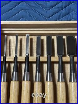 Kiyohisa Watanabe kiyoe Japanese Bench Chisels Oire Nomi Set of 10 Unused