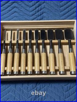 Kiyohisa Watanabe kiyoe Japanese Bench Chisels Oire Nomi Set of 10 Unused
