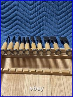 Kiyohisa Watanabe kiyoe Japanese Bench Chisels Oire Nomi Set of 10 Unused
