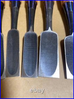 Koryu Oire Nomi Japanese Woodworking Chisel Set 9pcs NOS Unused Japan
