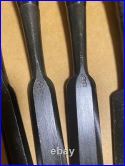 Koryu Oire Nomi Japanese Woodworking Chisel Set 9pcs NOS Unused Japan