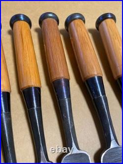 Koryu Oire Nomi Japanese Woodworking Chisel Set 9pcs NOS Unused Japan